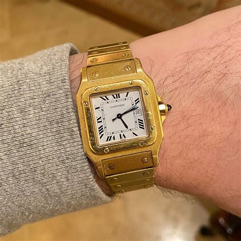 cartier santos gold vintage